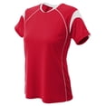 thumbnail image 2 of A4 Color Block Pullover Top For Teen Female in Scarlet/White | NG3260, 2 of 2