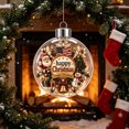 thumbnail image 4 of Happy Christmas 3D Ball Hanging Decor with Santa & Snowman, Christmas Tree Ornament, 4 of 6