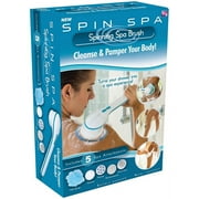 As Seen on TV Dragon SSB Spin Spa 5 Pieces Attachments Spinning Spa Brush Massager (White, Blue)