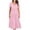 Pink, variant on Iyufng Women's Checkered Dresses V-Neck Short-Sleeve Pleated Dress