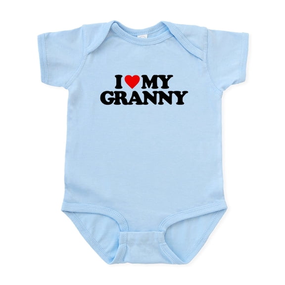 CafePress - I LOVE MY GRANNY Infant Bodysuit - Baby Light Bodysuit, Size Newborn - 24 Months
