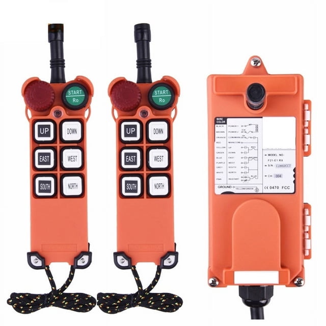 F21-E1 6 Boutons 315 Radiocommande Industrielle Sans Fil Télécommandes Interrupteurs Levage Pont Roulant Grue Contrôle de Levage, Stabilité