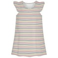 thumbnail image 3 of Vêtements de Nuit d'Été pour Filles, Robe de Nuit Décontractée à Rayures pour Tout-Petits et Enfants 3 10, Tenue d'Intérieur Confortable Sans Manches à Manches Courtes, 3 of 3