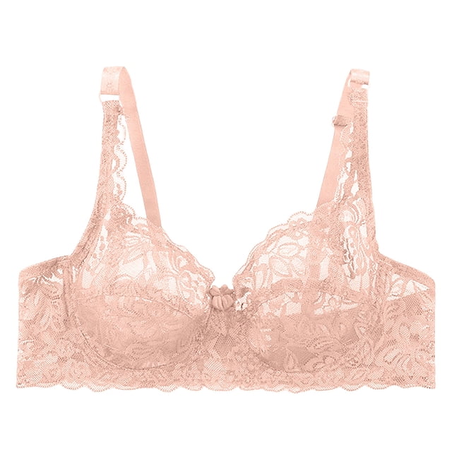 Bra Womens Underwire Bra Lace Floral Bra Unlined Unpadded Plus Size Full Coverage Bra Woman Lace Bra
