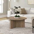 thumbnail image 6 of Evelyn&Zoe Scandinavian 32" Wide Antiqued Gray Oak Coffee Table, 6 of 8
