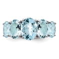 thumbnail image 5 of Sterling Silver Rhodium Aqua Ring, 5 of 6