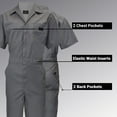 thumbnail image 4 of ACTIVE UNIFORMS Coveralls Workwear Men Short Sleeve Coveralls (Gray, XX-Large), 4 of 7