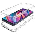 thumbnail image 5 of TJS for TCL K32 5G / K33 5G Phone Case, with Tempered Glass Screen Protector, Full Body Protective Heavy Duty Hybrid Bumper Cover (Clear), 5 of 5
