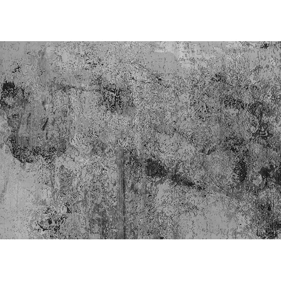 Ahgly Company Indoor Rectangle Oriental Gray Industrial Area Rugs, 8' x 10'