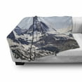 thumbnail image 3 of Mountain Soft Flannel Fleece Throw Blanket, Matterhorn Summit Clouds Hill Scenery Glacier Natural Beauty Image Print, Cozy Plush for Indoor and Outdoor Use, 60" x 80", Blue White Black, by Ambesonne, 3 of 6