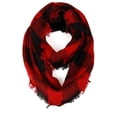 thumbnail image 1 of Foulard Infinie à Carreaux Rouge et Noir, 1 of 2
