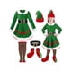 thumbnail image 2 of Disfraz familiar de elfo navideño, traje de juego de rol, disfraz de Papá Noel verde para fiesta, ropa elegante, conjunto de disfraz de madre para niños, 2 of 5
