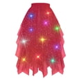 thumbnail image 2 of Women's LED Tutu Skirt Light Up Tutus Sparklly Skirts Layered Midi Tulle Ballet Dance Skirt Color Wine Size S, 2 of 4