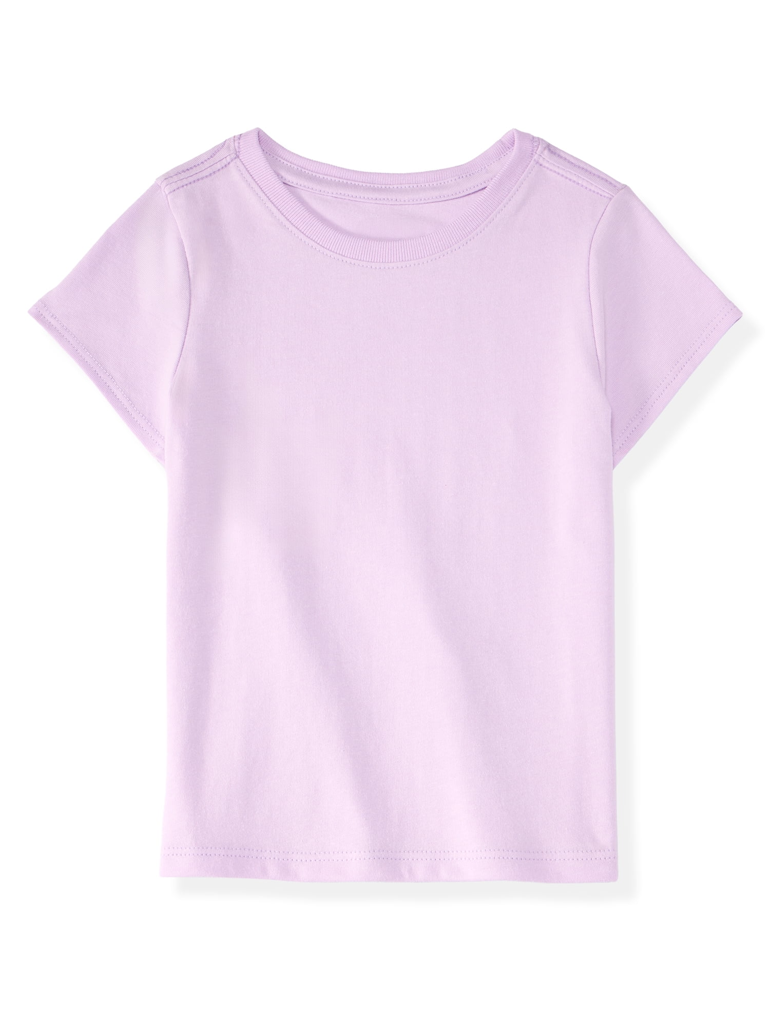 Garanimals Newborn, Baby & Toddler Girl Cotton Short-Sleeve Solid T-Shirts, 3-Pack, Sizes 0-6T