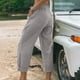 thumbnail image 4 of Pantalones largos de pierna ancha para mujer Fridja  alkflakhf34564, 4 of 6