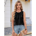 thumbnail image 5 of Women'S Silk Satin Tank Top Summer Business Casual Outfit 2025 Sleeveless Work Dressy Shirt Black XXL, 5 of 7