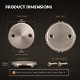 thumbnail image 4 of Placa de rebose SUPPLYGIANT de 2 orificios con acabado niquelado, 4 of 7