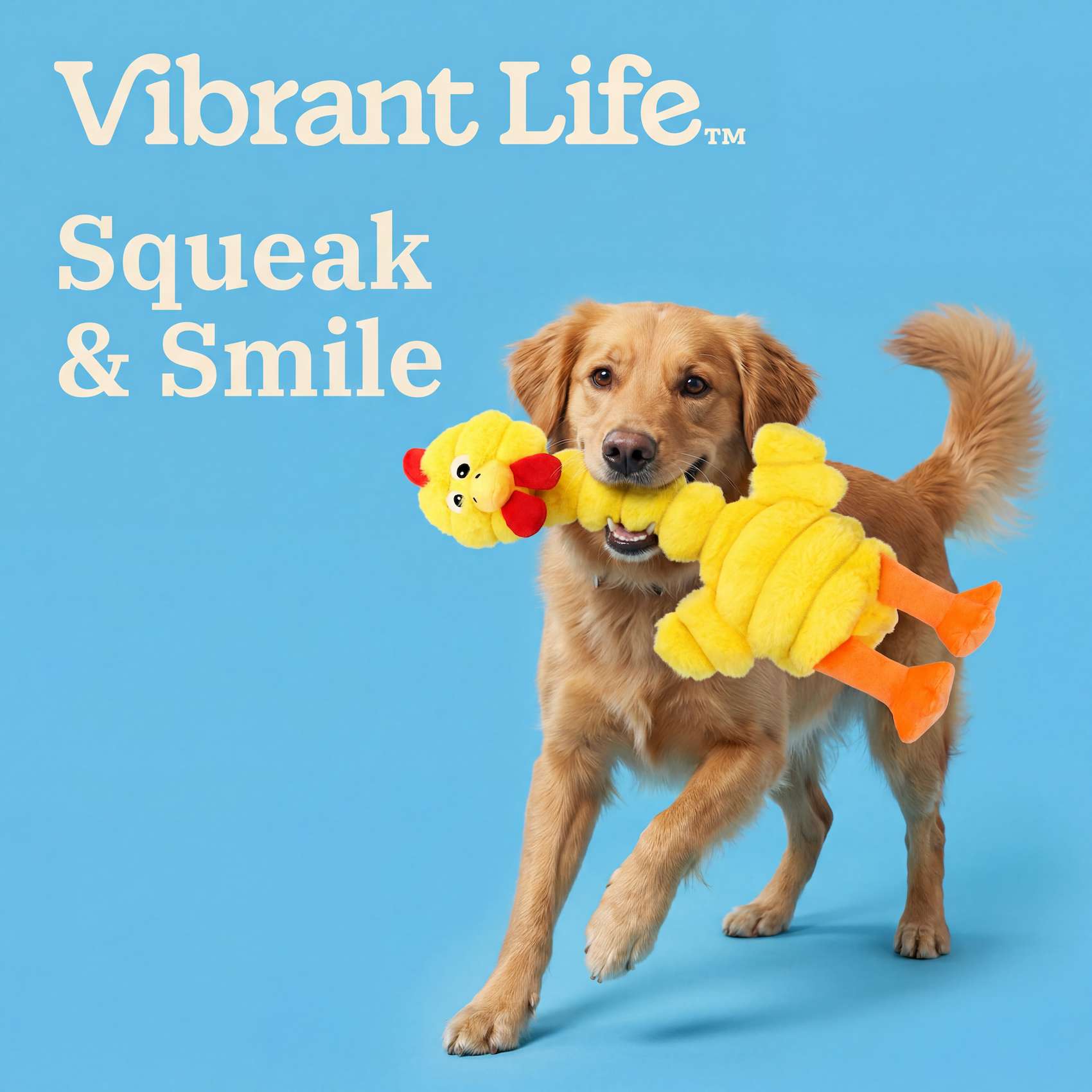 Vibrant Life Yellow Long Neck Chicken Plush Dog Toy photo 4