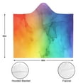 thumbnail image 3 of Wearable Blanket,Rainbow Tie Dye Ink Pattern Hooded Wearable Flannel Blanket for Adults & Teens,Winter Poncho Shawl Wrap Cape Cozy Anti-Pill,50"x60", 3 of 5