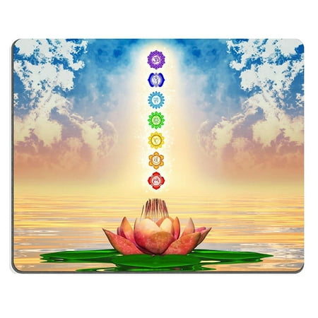 

POPCreation Sacred Lotus And Chakras Mouse pads Gaming Mouse Pad 9.84x7.87 inches