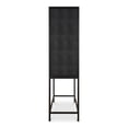 thumbnail image 3 of Moe's Home Collection Mako Bar Carts and Cabinet Faux Leather Black, 3 of 10
