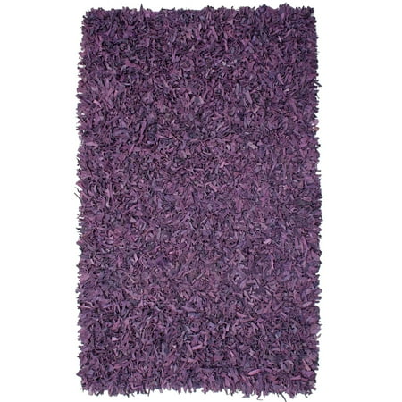 UPC 692789914410 product image for St. Croix Trading Pelle Hand-tied Purple Leather Shag Rug (4' x 6') - 4' x 6' | upcitemdb.com
