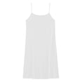 thumbnail image 4 of XIAONU Solid Color Sling Sleep Dress For Women Slim Fit V Neck Midi Gown Daily Nightwear, 4 of 4