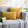 thumbnail image 4 of Linyer Cotton Linen Pillow Case Bohemian Solid Color Cushion Cover Indoor House Restaurant Sofa Decorative Pillowcase with Zipper Ginger 50x50cm, 4 of 8