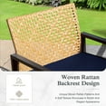 thumbnail image 5 of Alpha Joy 4 Piece Wicker Outdoor Patio Conversation Set, Yellow & Navy Blue, 5 of 10