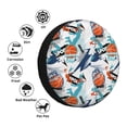 thumbnail image 4 of Waterproof Spare Wheel Cover, Basketball Silhouette Pattern Adjustable Wheel Cover For Jeep Trailer RV SUV Car, 17 inch, 4 of 8