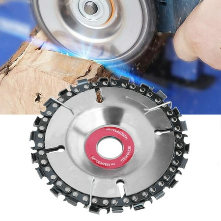 

CHICIRIS 4in Chain Saw Disc Chain Saw Disc Silver Fine Workmanship for Wood Carving Angle Grinder Cutting Tool 4Inch Grinding Disc