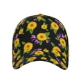 thumbnail image 2 of Balery Baseball Cap Adjustable Size for Running Workouts and Outdoor Activities All Seasons Dad Hat(Daisies Flowers), 2 of 9