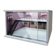 thumbnail image 3 of Vitrina de garaje a escala 1/64, 1/36 y 1/32, caja protectora, soporte de exhibición acrílico Escalera izquierda rosa, 3 of 9