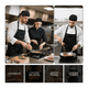 thumbnail image 4 of 6pzs Gorro De Cheff Gorro Para Cocina Estilo Turbante Unisex Malubero Negro, 4 of 5