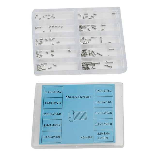 Kit De Tornillos Electrónicos, Kit Surtido De Mini Tornillos Autorroscantes En Forma De H Para Reparación De Relojes De Gafas De Sol