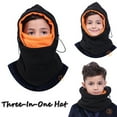 thumbnail image 6 of HOMEYA Balaclava Ski Mask for Boys Girls Toddlers,Fleece Thick Warm Windproof Adjustable Winter Hats,Cold Weather Face Mask Neck Warmer,Orange, 6 of 7