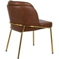 thumbnail image 4 of Meridian Furniture Jagger Brown Faux Leather Dining Chair - Set of 2, 4 of 8
