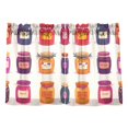thumbnail image 7 of Yayeee Kitchen Curtains Tier Pair Light Filtering 27"x24" Rod Pocket Short Cafe Window Panel, Jam Jars, 7 of 7