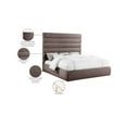 thumbnail image 2 of Meridian Furniture Adam Brown Linen Textured Fabric King Bed, 2 of 9