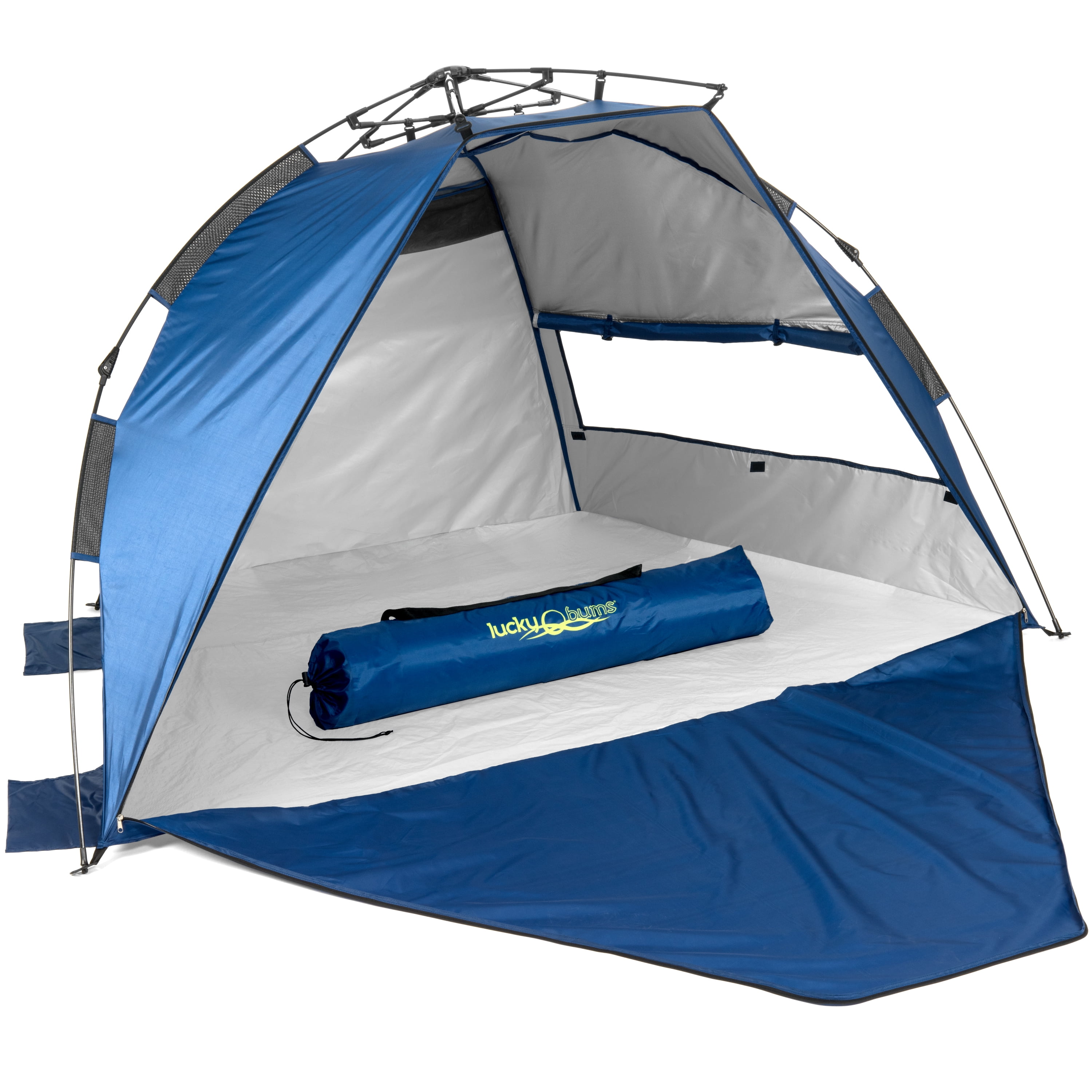 Lucky Bums Easy Pop Up Beach Tent Sun Canopy, Blue