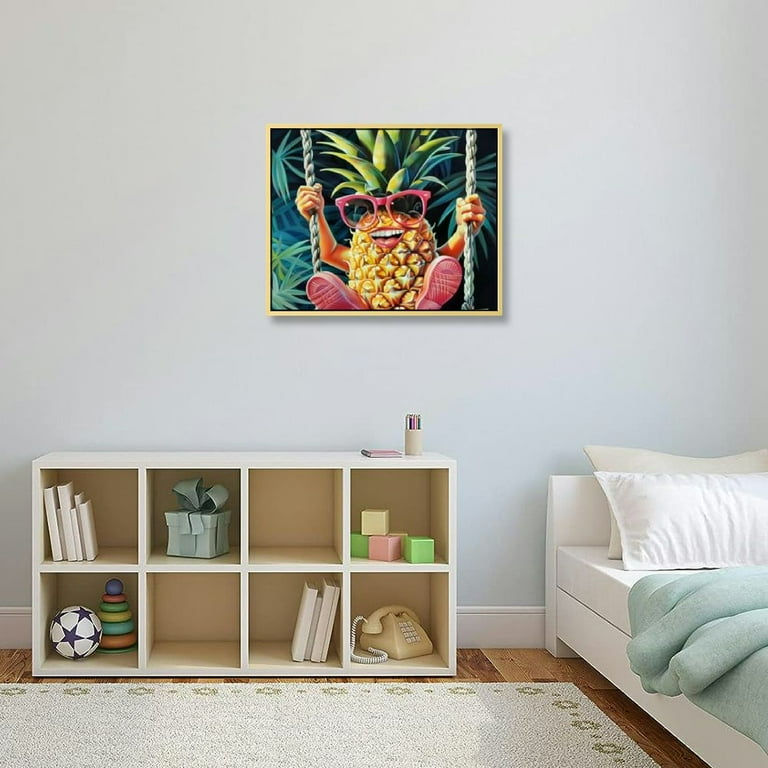 SSZ Pineapple Betty’s poster Pop Art Pineapple Art Print Framed Poster Wall Decor 12x16