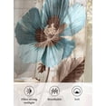 thumbnail image 6 of Sheer Curtains 84 Inches Long, Teal Tulip Vintage Botanical Summer Light Filtering Window Curtains for Living Room/Bedroom, Spring Floral Rod Pocket Voile Sheer Curtain Drapes, 52"W x 84"L, 2 Panels, 6 of 9