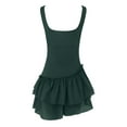 thumbnail image 7 of Pimfylm Women's Regular-Fit Cotton Sateen Smocked Bodice Short Dress Green, S, 7 of 7