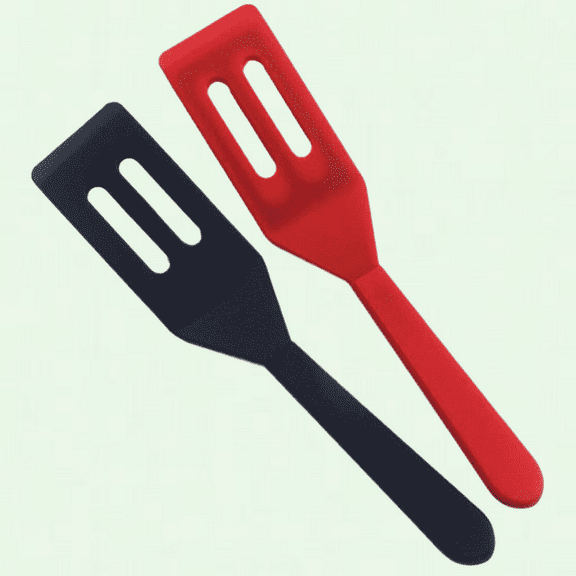 Mini Brownie Serving Spatula, Cookie Silicone Spatulas Flexible Nonstick Silicone Serve Turner Heat-Resistant for Flip Egg in Small Frying Pan Cookie Batter Cookware Cooking Baking