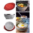 thumbnail image 4 of MDLUU Dolsot Bibimbap Bowl 32 Oz Granito Stone Bowl con base de madera Dolsot Pot para sopa coreana arroz y guiso, 4 of 5