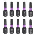 thumbnail image 1 of Uxcell 10pcs T20 Punta de Destornillador Torx 1/4" Vástago Hexagonal 25mm/1" Longitud Magnética, 1 of 7