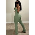 thumbnail image 5 of 2 Piece Sets for Women Casual Sweatsuits Sleeveless Tank Top Matching Flare-Leg Pants Outfit Sets Green M, 5 of 6