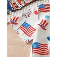 thumbnail image 6 of vera natura Boys 4th of July Outfit Sets Short Sleeve Lapel Star Stripe Print Button Shirt Red Shorts Sets, 6 of 9