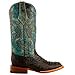 thumbnail image 3 of Ferrini 9039350075B Ladies Print Caiman Black & Turquoise Square Toe Boots - Size 7.5B, 3 of 4