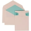JAM Paper Wedding Invitation Set, Large 5 1/2 x 7 3/4, Ivory Card with Tropical Blue Ribbon & Lined Envelope and Monogram Pink & Blue Ribbon Set, 50/pack